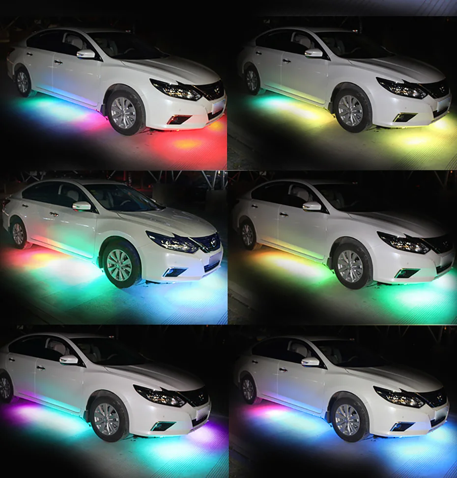 Generic Car Flexible Underglow Strip Light LED Underbody APP Control RGB Neon Lights Dream Color