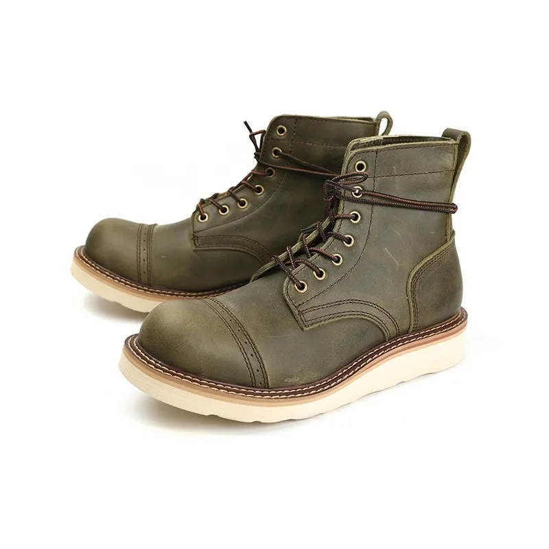 Handmade Top Quality Vintage Casual Men Shoes Round Toe Genuine Cow Leather Motorcycle Boots Autumn Winter Tooling Ankle Boots
Handmade Top Quality Vintage Casual Men Shoes Round Toe Genuine Cow Leather Motorcycle Boots Autumn Winter Tooling Ankle Boots