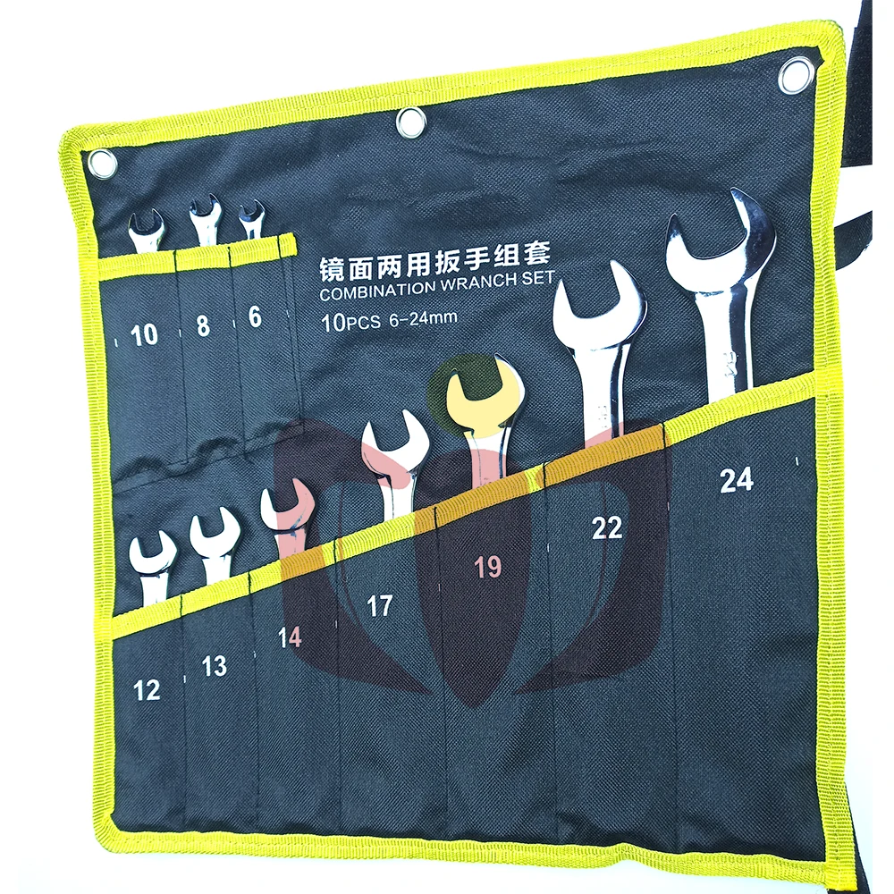 6-24mm Combination Spanner Set Chrome Vanadium Steel Professional Ratchet Wrench Set Hand Repair Tools Kit
6-24mm Combination Spanner Set Chrome Vanadium Steel Professional Ratchet Wrench Set Hand Repair Tools Kit