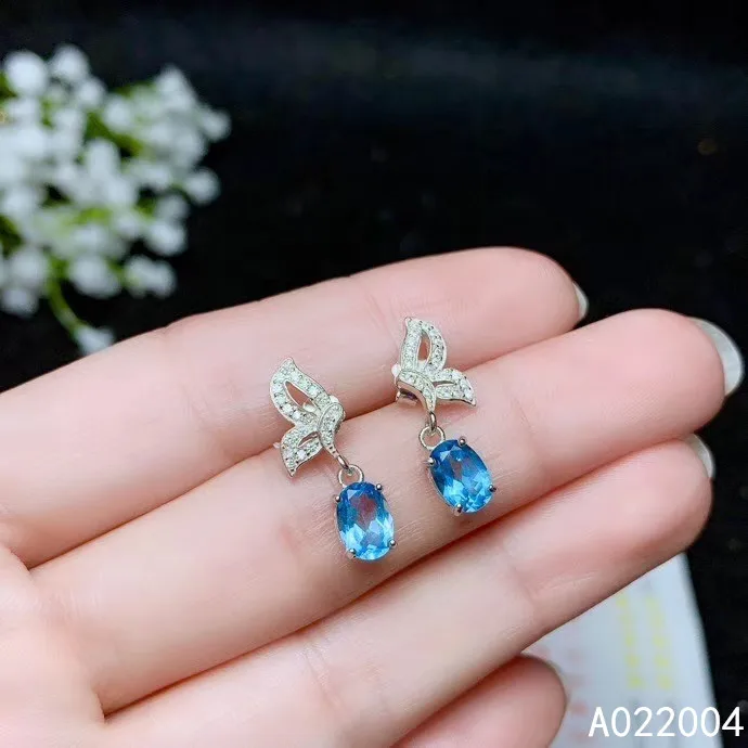 KJJEAXCMY Fine Jewelry 925 sterling silver inlaid natural blue topaz female earrings Ear studs noble support detection
KJJEAXCMY Fine Jewelry 925 sterling silver inlaid natural blue topaz female earrings Ear studs noble support detection