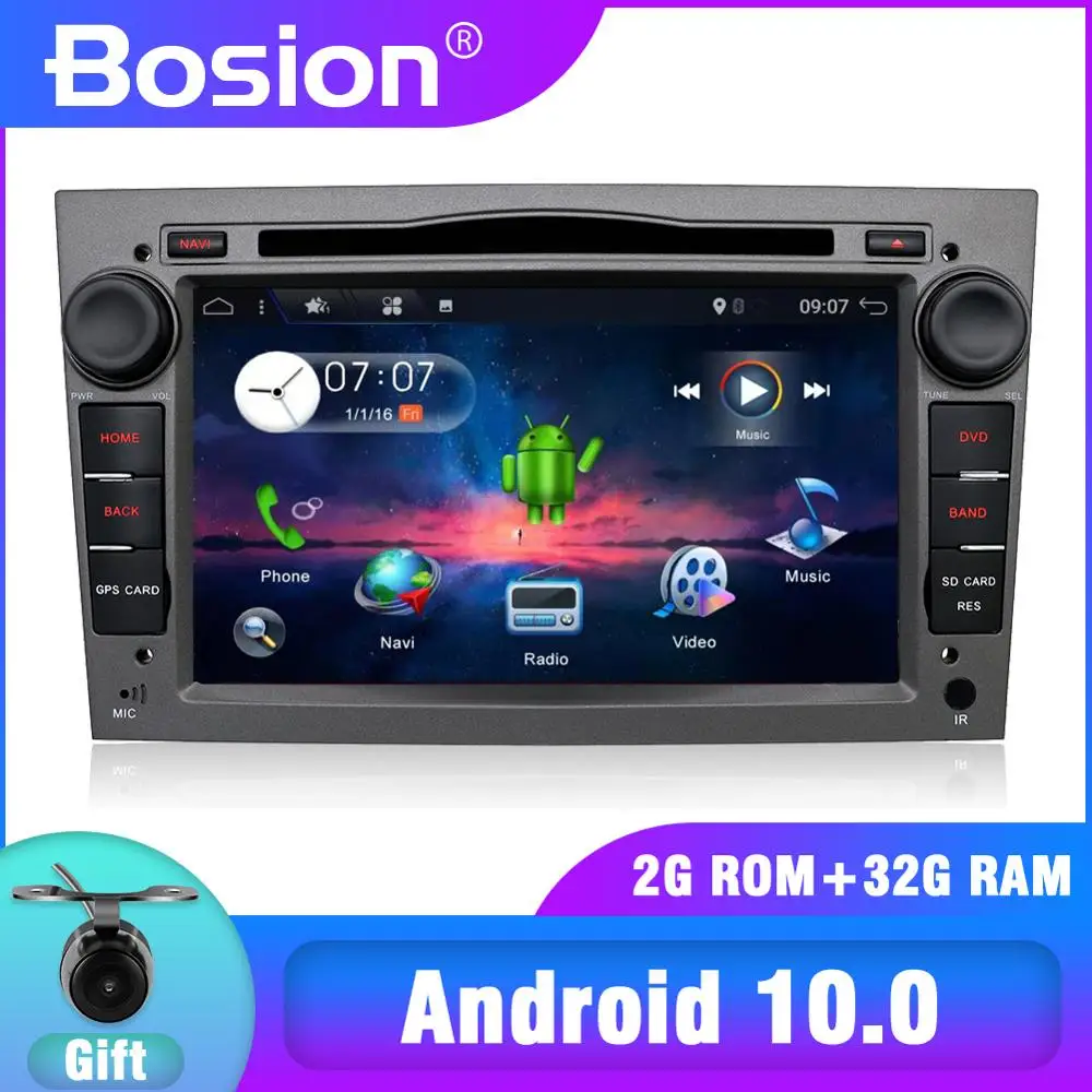 Автомобильный мультимедийный плеер Bosion DVD на Android 10 с GPS Wi Fi SWC Навигатором для Opel