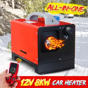 

Mini All In One 8KW Diesel Air Heater 8000W 12V One Hole Car Heater For Trucks Motor-Homes Boats Bus LCD Switch/Button Remote