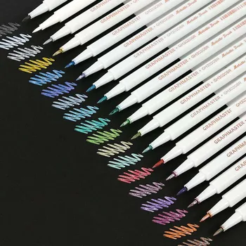 18 Colors Metallic Markers Brush Pen Caligraphy Metallic Pens Scrapbook Markers
18 Colors Metallic Markers Brush Pen Caligraphy Metallic Pens Scrapbook Markers