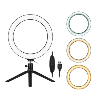 10”LED Ring Light with Tripod Stand 3200K-5500K Dimmable Table Camera Light Lamp 3 Light Modes & 10 Brightness Level for YouTube
10”LED Ring Light with Tripod Stand 3200K-5500K Dimmable Table Camera Light Lamp 3 Light Modes & 10 Brightness Level for YouTube