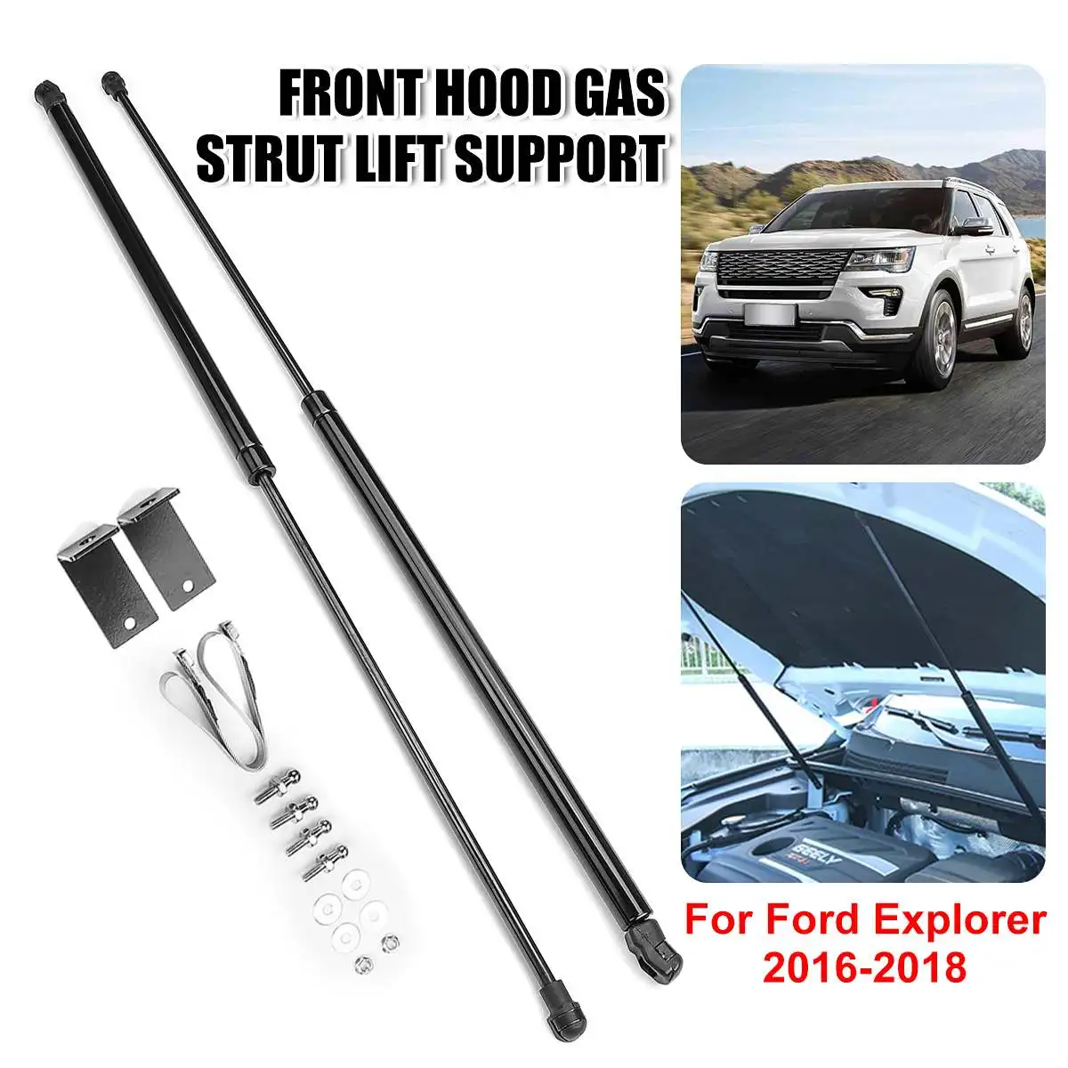 2X Front Engine Cover Bonnet Hood Shock Lift Struts Bar Support Arm Gas Hydraulic For Ford Explorer 2016 2017 2018
2X Front Engine Cover Bonnet Hood Shock Lift Struts Bar Support Arm Gas Hydraulic For Ford Explorer 2016 2017 2018