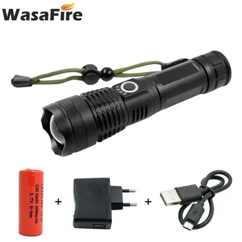 Zoomable 8000 Lumens LED Flashlight Powerful Rechargeable 5 Modes Tactical Flashlight 18650 Battery Hunting Camping Torch Lamp
Zoomable 8000 Lumens LED Flashlight Powerful Rechargeable 5 Modes Tactical Flashlight 18650 Battery Hunting Camping Torch Lamp
