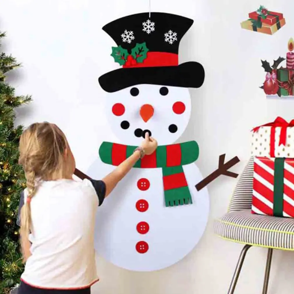 DIY Felt Cloth Decorative Ornaments Exquisite Snowman Shape Wall-mounted Detachable Felt Snowman Tool
DIY Felt Cloth Decorative Ornaments Exquisite Snowman Shape Wall-mounted Detachable Felt Snowman Tool