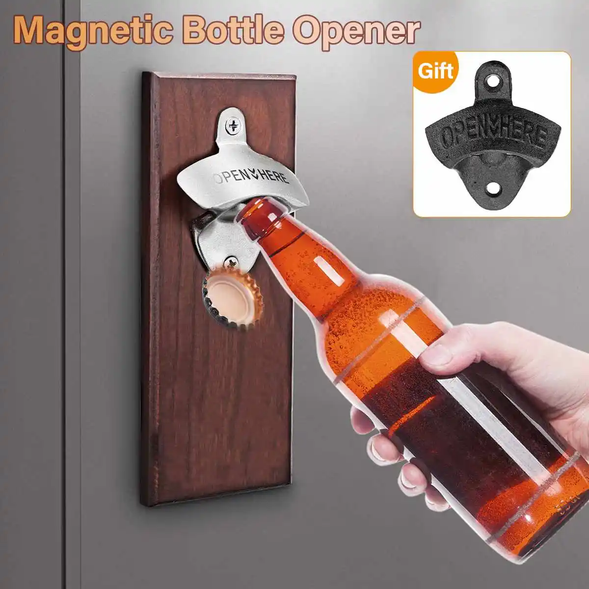 Magnetic Stainless Steel Bottle Opener Wall Mounted Multifunction Wine Beer Opener Magnet Kitchen Gadget Open Tool Christmas
Magnetic Stainless Steel Bottle Opener Wall Mounted Multifunction Wine Beer Opener Magnet Kitchen Gadget Open Tool Christmas