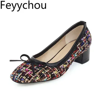 Women's Pumps Med Heel Square Toe Slip on Thick Heel Jacquard Fabric 2020 New Sexy Fashion Sweet Casual Office Dress Black Beige
Women's Pumps Med Heel Square Toe Slip on Thick Heel Jacquard Fabric 2020 New Sexy Fashion Sweet Casual Office Dress Black Beige