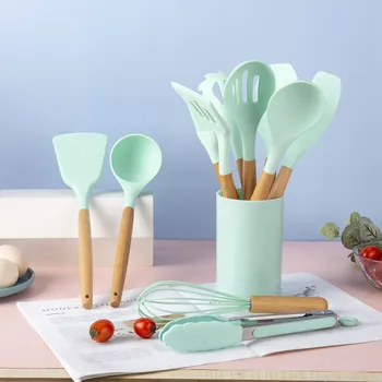 Wooden Handle Kitchenware 11 Pieces Non-stick Pot Shovel Kitchen Creative
Wooden Handle Kitchenware 11 Pieces Non-stick Pot Shovel Kitchen Creative