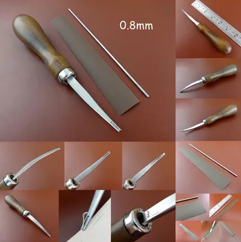 1pc 0.8mm Leather Craft Stainless Steel Leather Edge Beveler Skiving Skiver Edger + Sharpener Tool Sewing Stitching Carve Knife
1pc 0.8mm Leather Craft Stainless Steel Leather Edge Beveler Skiving Skiver Edger + Sharpener Tool Sewing Stitching Carve Knife