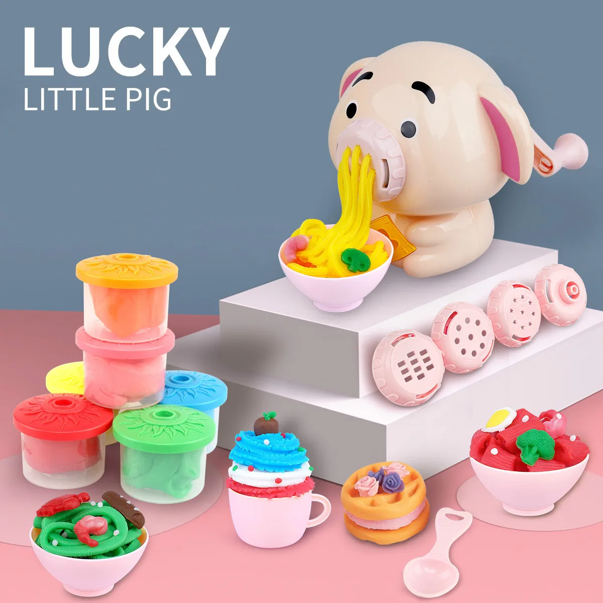 Noodles Maker Ice Cream Machine Clay Mold Tool Set Creative 3D Mud Handmade Nontoxic Clay Toys
Noodles Maker Ice Cream Machine Clay Mold Tool Set Creative 3D Mud Handmade Nontoxic Clay Toys