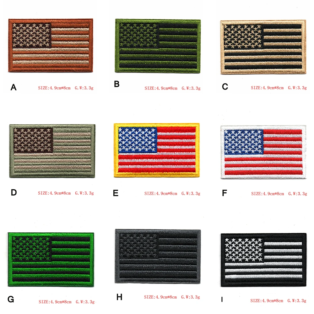Embroidered Thread American Flag Embroidered Patch Patriotic USA Military Tactics Patch Punk Style Patch Men Kids Women Decor
Embroidered Thread American Flag Embroidered Patch Patriotic USA Military Tactics Patch Punk Style Patch Men Kids Women Decor