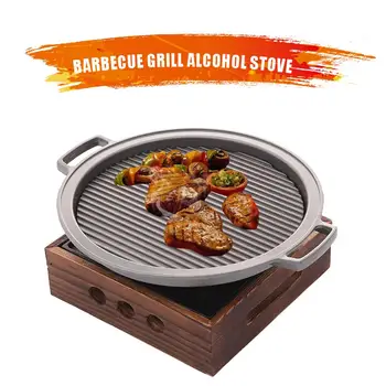 Portable Camping Uncovered Alcohol Stove Cast Iron Barbecue BBQ Grill Charcoal Smoker Grill for Outdoor Family Cooking Camping H 
Portable Camping Uncovered Alcohol Stove Cast Iron Barbecue BBQ Grill Charcoal Smoker Grill for Outdoor Family Cooking Camping H