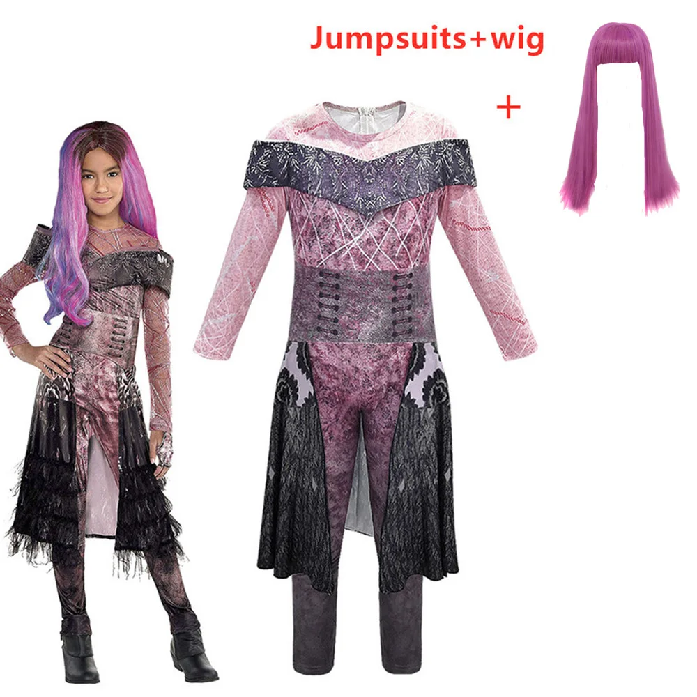 Descendants 3 Mal Bertha Maleficent Long Live Evil Straight Purple kids adult Cosplay Wig + Jumpsuits halloween costume for kids
Descendants 3 Mal Bertha Maleficent Long Live Evil Straight Purple kids adult Cosplay Wig + Jumpsuits halloween costume for kids