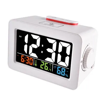 Digital Desk Clock Alarm Snooze with Temperature Thermometer Humidity Hygrometer Colorful Table Phone Charger Clock
Digital Desk Clock Alarm Snooze with Temperature Thermometer Humidity Hygrometer Colorful Table Phone Charger Clock