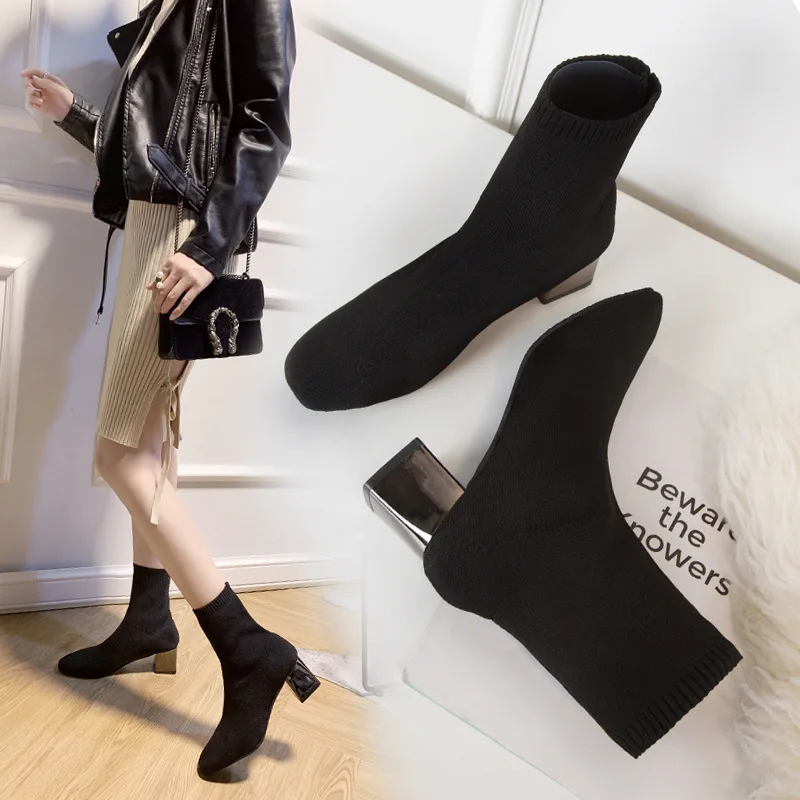 2019 qiu dong xue Children Versatile Comfortable Elasticity Short Boots Chunky Heel Pointed Network Hongfei Knit Boots
2019 qiu dong xue Children Versatile Comfortable Elasticity Short Boots Chunky Heel Pointed Network Hongfei Knit Boots
