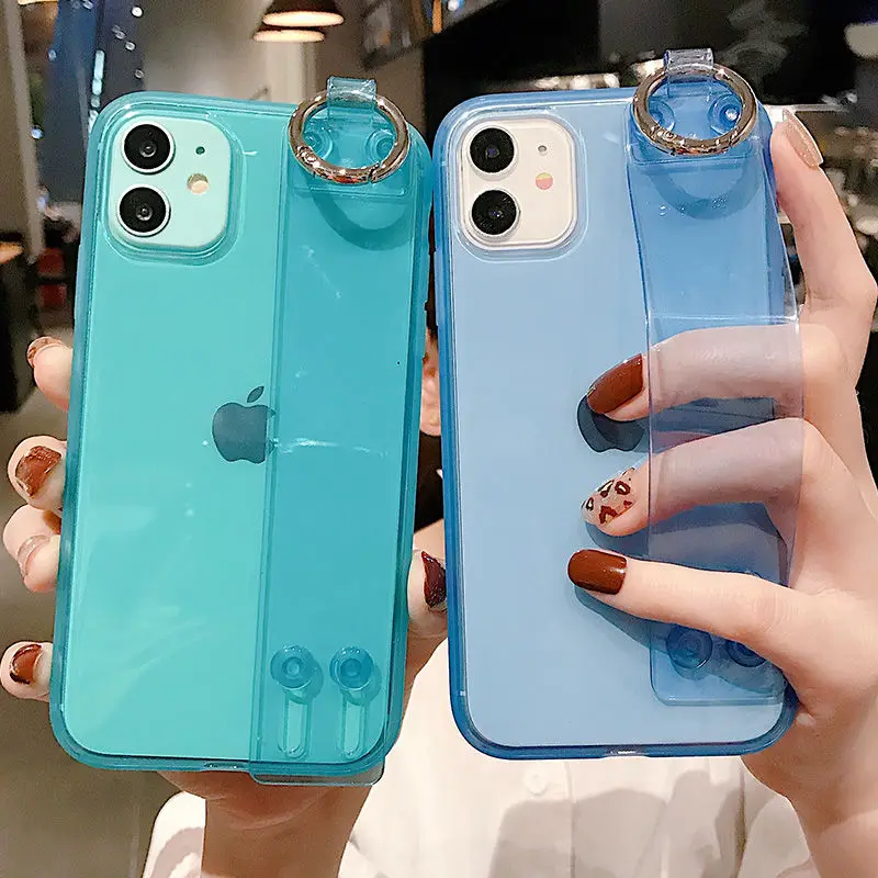 Прозрачный чехол на запястье для телефона iPhone 11 11pro Max XR XS X 8 7 6S Plus 11Pro