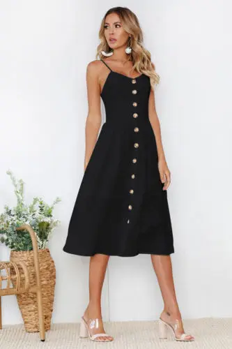 Women Button Dress Beach Boho Single Breasted Dress Evening Party Sundress Sling Button Dress Lady Button Dress Boho Bodycon 
Women Button Dress Beach Boho Single Breasted Dress Evening Party Sundress Sling Button Dress Lady Button Dress Boho Bodycon