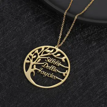 Zciti Statement Family Tree Necklace For Women Customized Name Gold Color Stainless Steel Personalized Jewelry Christmas Gift
Zciti Statement Family Tree Necklace For Women Customized Name Gold Color Stainless Steel Personalized Jewelry Christmas Gift