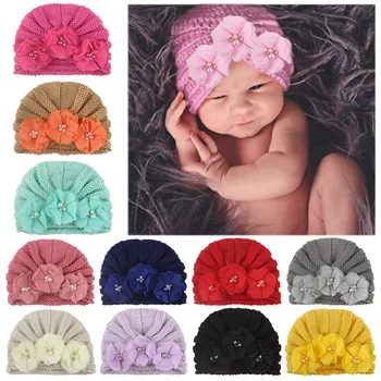 Cute Newborn Toddler Turban Cotton Knitting Three Flower Pearl Beanie Hat Winter Warm Soft Cap Pure Color For 0-4 Years Kids
Cute Newborn Toddler Turban Cotton Knitting Three Flower Pearl Beanie Hat Winter Warm Soft Cap Pure Color For 0-4 Years Kids