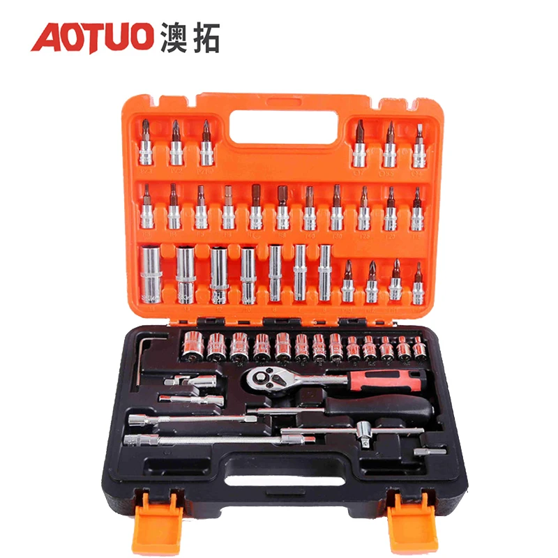 AOTUO Multi-Functional Automobile Maintenance Sleeve CR-V Ratchet Wrench 53 Sets Of Hand Tools
AOTUO Multi-Functional Automobile Maintenance Sleeve CR-V Ratchet Wrench 53 Sets Of Hand Tools