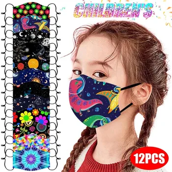 12PCs Children's Adjustable Windproof Reusable Printed Mask For Protection For Adults Scarf Flag Bandana#3 
12PCs Children's Adjustable Windproof Reusable Printed Mask For Protection For Adults Scarf Flag Bandana#3