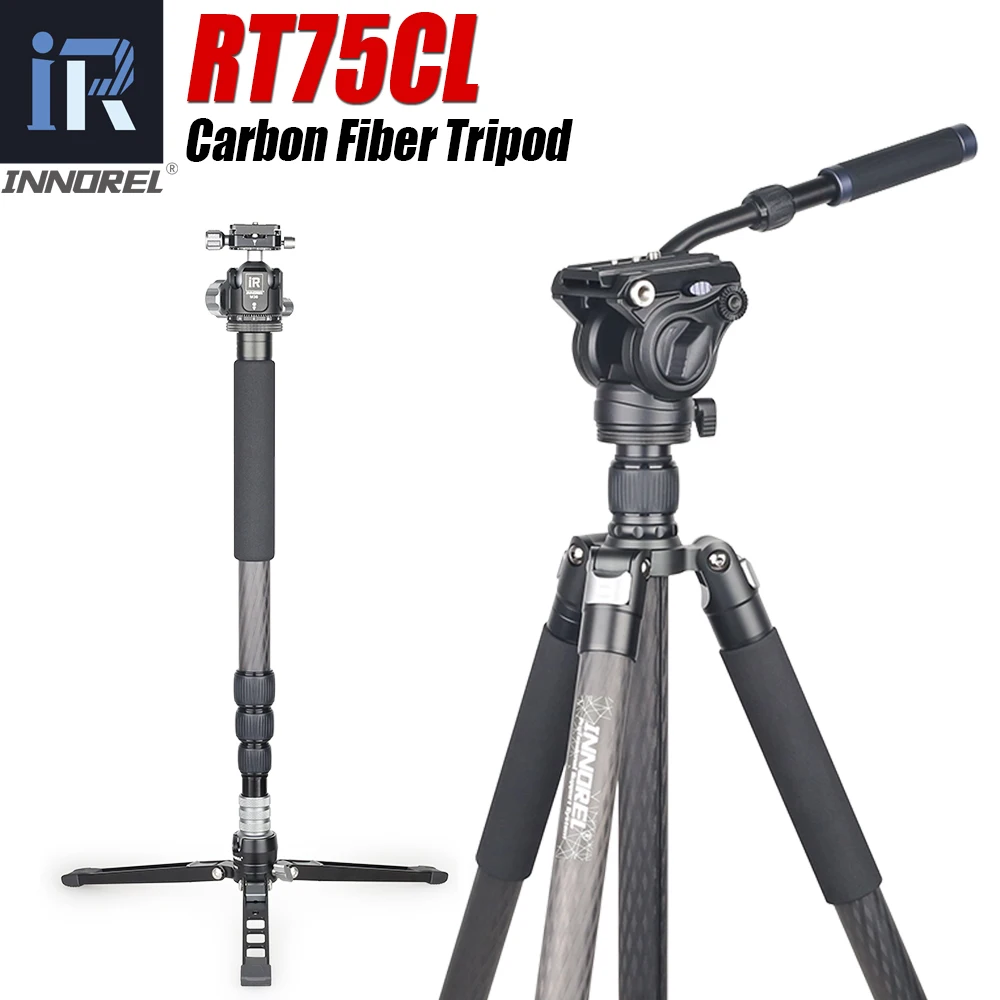 INNOREL RT75CL New Carbon Fiber Professional Tripod Monopod For DSLR Camera 20kg Max Load 172cm Max Height
INNOREL RT75CL New Carbon Fiber Professional Tripod Monopod For DSLR Camera 20kg Max Load 172cm Max Height