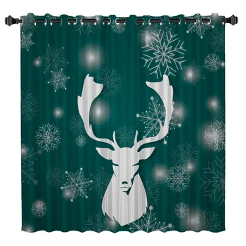 Happy New Year Snow Elk Window Treatments Curtains Valance Bathroom Bedroom Drapes Indoor Decor Curtain Panels With Grommets 
Happy New Year Snow Elk Window Treatments Curtains Valance Bathroom Bedroom Drapes Indoor Decor Curtain Panels With Grommets