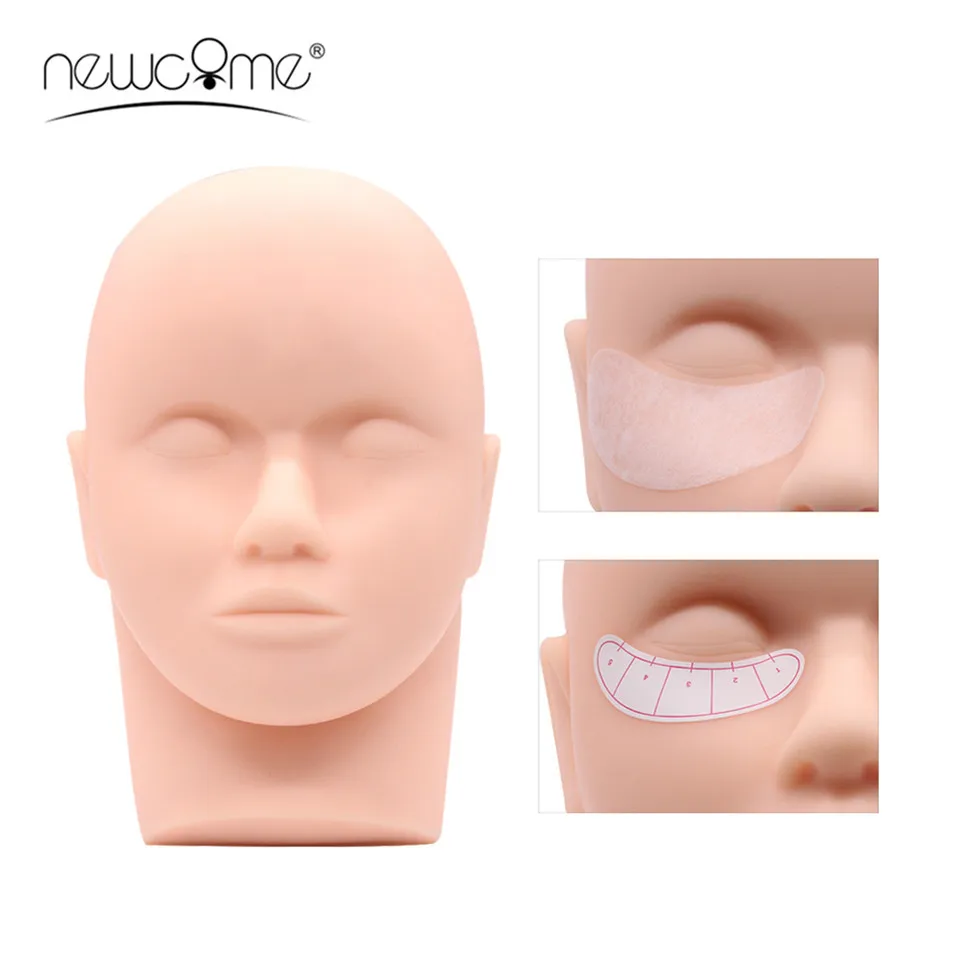 NEWCOME Eyelash Extension Practice Head Training Kit Silicone Mannequin False Eye Lashes & Paper Pad Training Set Makeup Tool
NEWCOME Eyelash Extension Practice Head Training Kit Silicone Mannequin False Eye Lashes & Paper Pad Training Set Makeup Tool