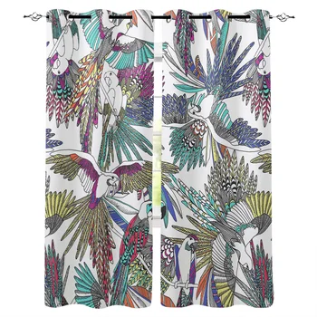 Flying Parrot Pattern Window Curtains Polyester Fabric Living Room Curtain Home Decor
Flying Parrot Pattern Window Curtains Polyester Fabric Living Room Curtain Home Decor