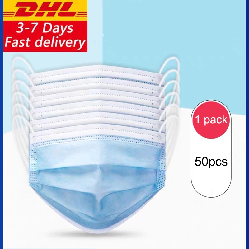 50PCS Disposable Face Mask Anti Droplets/Virus 3 Layer Protective Mouth Face Mask Anti-Pollution Filter Mask Adult Fast Shipping
50PCS Disposable Face Mask Anti Droplets/Virus 3 Layer Protective Mouth Face Mask Anti-Pollution Filter Mask Adult Fast Shipping