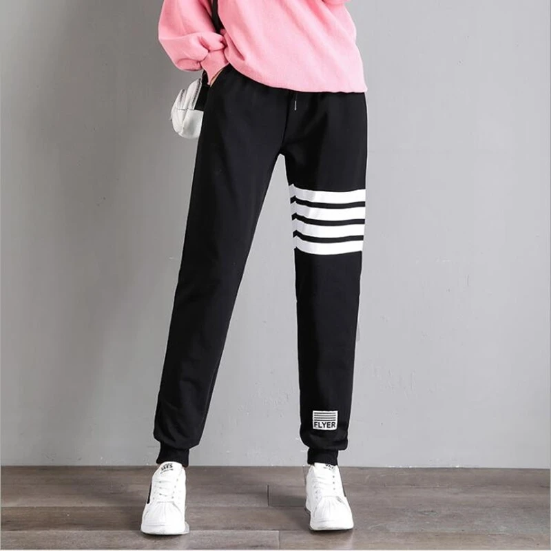 New Autumn Pants For Women Elastic High Waist Baggy Sweatpants Contrast Color Striped Jogger Trousers Female Bottoms Womens 2020
New Autumn Pants For Women Elastic High Waist Baggy Sweatpants Contrast Color Striped Jogger Trousers Female Bottoms Womens 2020