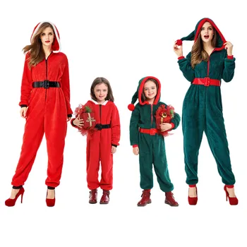 Cosplay kids adult red Santa Claus Christmas Tree Green Elf Uniform Hooded One Piece bodysuit Onesies Christmas Party Costume
Cosplay kids adult red Santa Claus Christmas Tree Green Elf Uniform Hooded One Piece bodysuit Onesies Christmas Party Costume