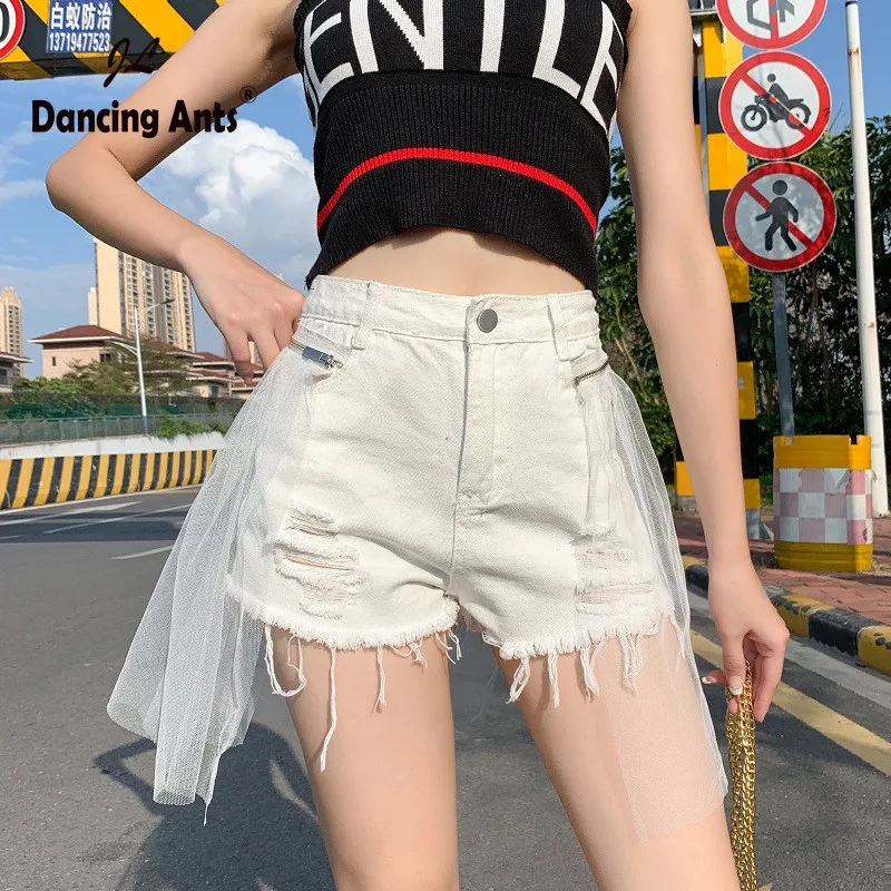 Woman Jeans Short Loose Slim High Waist Denim Shorts Trend 2020 Korean Style Solid Mesh-Patchwork Hole High Street Women Shorts
Woman Jeans Short Loose Slim High Waist Denim Shorts Trend 2020 Korean Style Solid Mesh-Patchwork Hole High Street Women Shorts