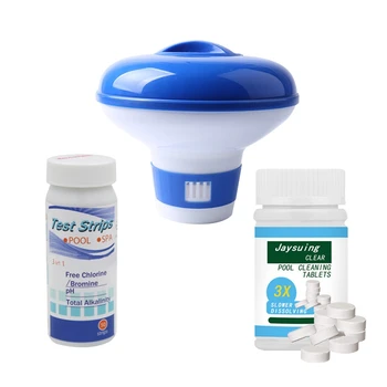 Swimming Pool Hot Tub Cleaning Tablet Chlorine Chemical Dispenser Testing Strips Pool Cleaning Effervescent Tablets
Swimming Pool Hot Tub Cleaning Tablet Chlorine Chemical Dispenser Testing Strips Pool Cleaning Effervescent Tablets