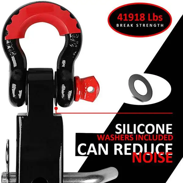 Shackle Hitch Receiver 2 Inch Receiver Shackle Bracket Heavy Duty and Solid with 3/4 Inch D Ring Shackle, Towing Accessories for
Shackle Hitch Receiver 2 Inch Receiver Shackle Bracket Heavy Duty and Solid with 3/4 Inch D Ring Shackle, Towing Accessories for