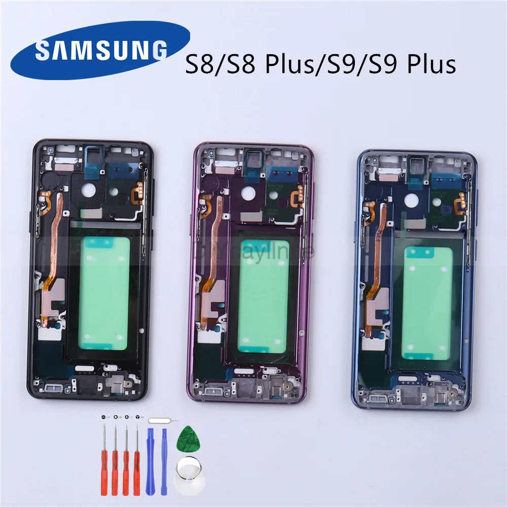 Новый S9 Plus средняя рамка Корпус для Samsung Galaxy S8 G950 G955 ЖК передняя с мелкими деталями