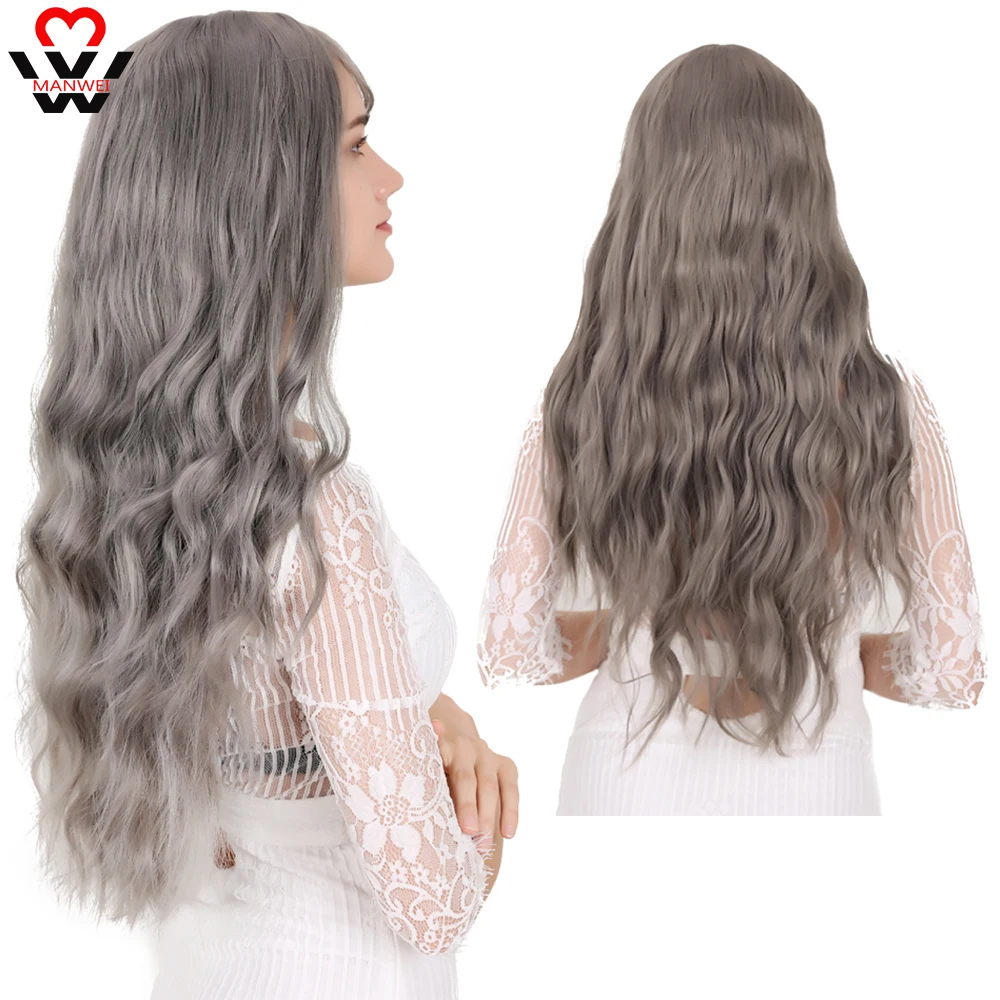 MANWEI Wavy Women Wig High Temperature Fiber Synthetic Wigs Long Hair Cosplay Wigs for Women Pink Wig with Bangs
MANWEI Wavy Women Wig High Temperature Fiber Synthetic Wigs Long Hair Cosplay Wigs for Women Pink Wig with Bangs