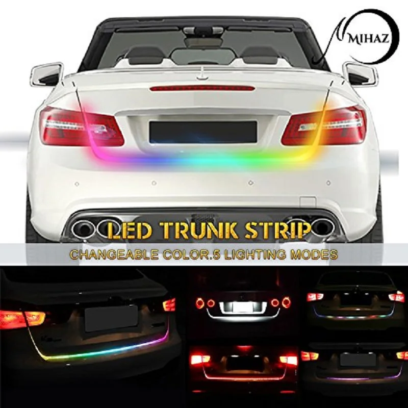 Multicolor RGB Rear Trunk Tail Box Light Dynamic Streamer Brake Turn Signal Warning LED Strip Lighting 120cm 150cm Car Styling
Multicolor RGB Rear Trunk Tail Box Light Dynamic Streamer Brake Turn Signal Warning LED Strip Lighting 120cm 150cm Car Styling