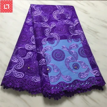 2020 New Purple 5 Yards African Lace Fabric High Quality Lace Nigerian Lace Fabrics Embroidery Tulle French Lace For Women Dres 
2020 New Purple 5 Yards African Lace Fabric High Quality Lace Nigerian Lace Fabrics Embroidery Tulle French Lace For Women Dres
