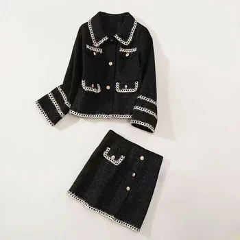 HIGH QUALITY New 2020 Designer Runway Women's Turn-down Collar Long Sleeve blazer half skirt vintage Wool suit Set
HIGH QUALITY New 2020 Designer Runway Women's Turn-down Collar Long Sleeve blazer half skirt vintage Wool suit Set
