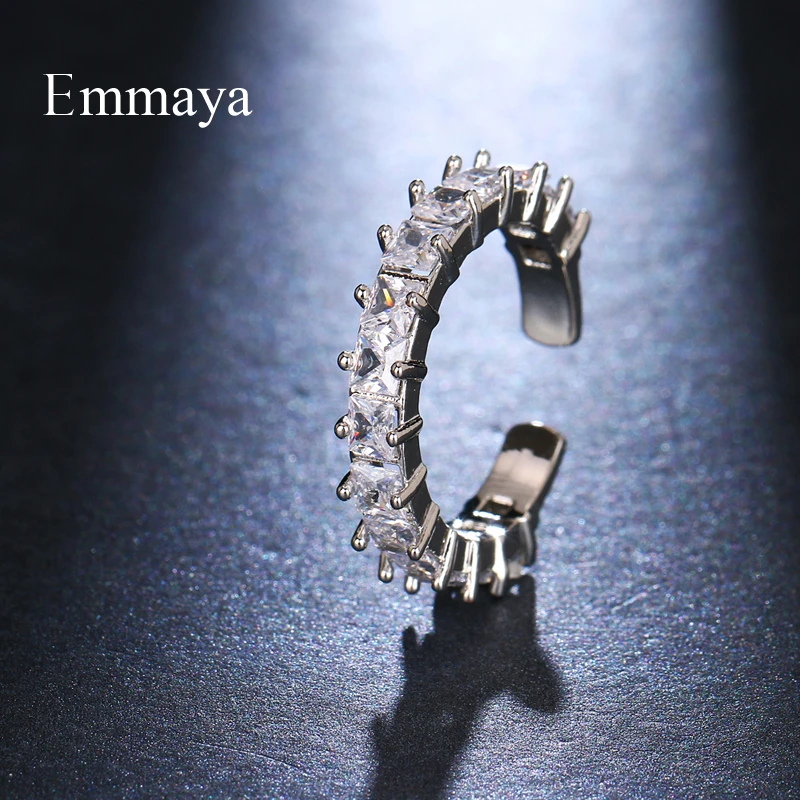 Emmaya Modern Design Jewelry For Female Geometry Cubic Zircon Elegant Adjustable Sparking Ring Three Color In Banquet Dress-up | Украшения