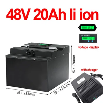 GTK 48v 20ah lithium ion battery with BMS li ion rechargeable with box for 1500w 1000W bike bicycle scooter boat + 3A charger
GTK 48v 20ah lithium ion battery with BMS li ion rechargeable with box for 1500w 1000W bike bicycle scooter boat + 3A charger