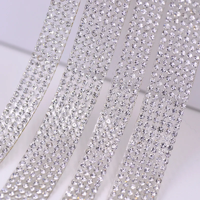 JUNAO-5-Yard-Clear-Crystal-Hot-Fix-Rhinestones-Trim-Glass-Crystal-Mesh-Hotfix-AB-Strass-Applique (2)