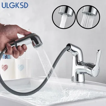 Chrome Bathroom Faucets Pull Out Bath Basin Faucet Basin Mixer Taps Deck Mounted Mixing Hot And Cold Water
Chrome Bathroom Faucets Pull Out Bath Basin Faucet Basin Mixer Taps Deck Mounted Mixing Hot And Cold Water