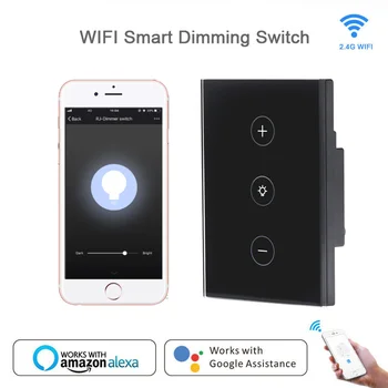 Tuya Wifi Smart Wall Touch Light Dimmer Switch US/EU APP Remote Control Works with Amazon Alexa and Google Home smart life 
Tuya Wifi Smart Wall Touch Light Dimmer Switch US/EU APP Remote Control Works with Amazon Alexa and Google Home smart life