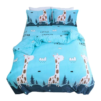 Home Bedding Cover Fluffy Coral Fleece Fabric Printed Duvet Cover Thicken Flannel Quilt Cover Cozy Skin Friendly Winter Warm 1PC 
Home Bedding Cover Fluffy Coral Fleece Fabric Printed Duvet Cover Thicken Flannel Quilt Cover Cozy Skin Friendly Winter Warm 1PC