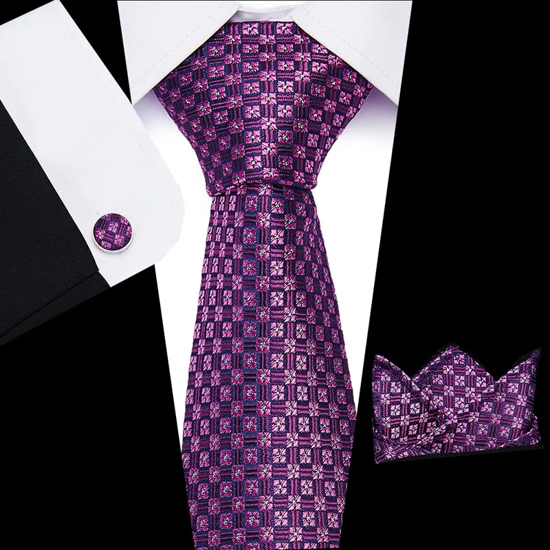 New Classic Luxury Mens Purple Tie 100% Silk Jacquard Woven Extra long Tie Hanky Cufflink Set For Men Formal Wedding Party
New Classic Luxury Mens Purple Tie 100% Silk Jacquard Woven Extra long Tie Hanky Cufflink Set For Men Formal Wedding Party