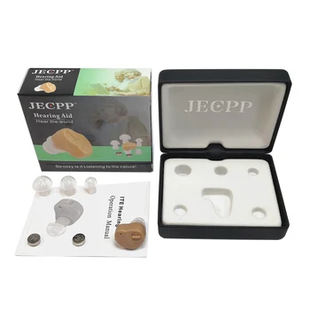JECPP Hearing Aids Sound Amplifier Battery Powered In Ear Hearing Enhancement Device with Storage Case for Adults & Seniors